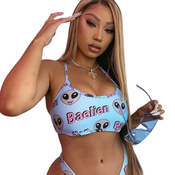 NEW, Hoaka Swimwear Kepler Pony Baelien Bikini Set (Size S & XS), Blue ☀️ - Picture 4 of 12